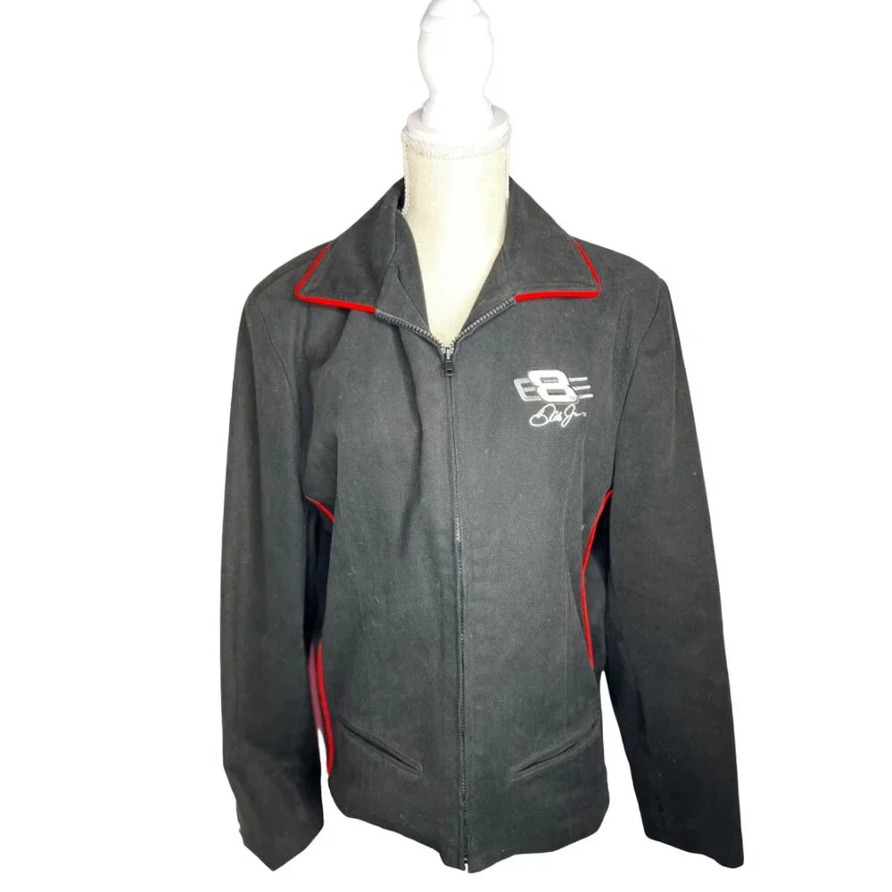 Chase Authentic's NASCAR Dale Earnhardt Jr women's XL Black Zip Up Embroidered‎